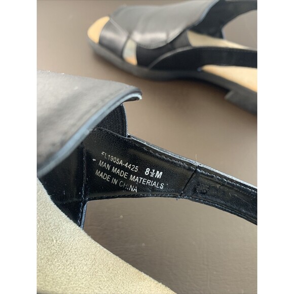 Judith Womens Sandals Size 8.5 Black Smooth Slingback Suede - Picture 5 of 7